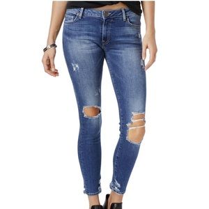 True Religion Halle Denim Distressed Skinny Jeans